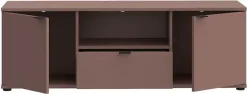 FORTE Lowboard »Ganymede« Breite 129,8cm,TV Board, Stauraum, Schublade; Metallgriffe, Kabelführung