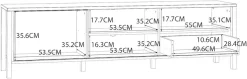 FORTE Lowboard »JytanaTV-Board, TV-Schrank« Breite 174,8 cm, mit Lamellen-Schiebetüre, Mauvella Eiche / Schwarz