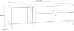 FORTE Lowboard »KillarneyTV-Board, TV-Schrank« TV Board, Soft Close, Schublade, offene Fächer