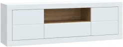 FORTE Lowboard »LefkadasTV-Board, TV-Schrank« TV-Board, viel Platz, Push to open, Grifflos, BxH= 195,4 x 61,6cm