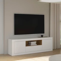 FORTE Lowboard »LefkadasTV-Board, TV-Schrank« TV-Board, viel Platz, Push to open, Grifflos, BxH= 195,4 x 61,6cm