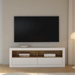 FORTE Lowboard »LefkadasTV-Board, TV-Schrank« TV-Board, Schubkästen, Push to open, Grifflos, BxH= 175,4 x 61,6cm