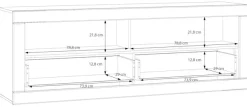 FORTE Lowboard »LefkadasTV-Board, TV-Schrank« TV-Board, Schubkästen, Push to open, Grifflos, BxH= 175,4 x 61,6cm