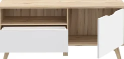FORTE Lowboard »Vankka TV-Bank, TV-Board« B/H/T 124,4/54,3/41,7 cm,TV-Teil , ca. 125 cm breit, viel Stauraum, Echtholzbeine