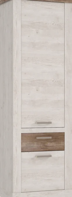 FORTE Mehrzweckschrank »Duro« Höhe 212 cm, Bücherregal mit Türen und Schublade, im Landhausstil