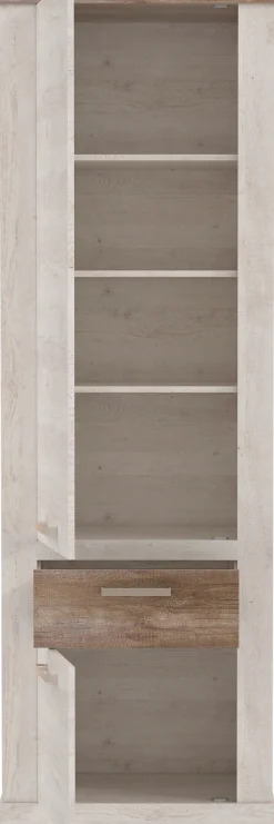 FORTE Mehrzweckschrank »Duro« Höhe 212 cm, Bücherregal mit Türen und Schublade, im Landhausstil