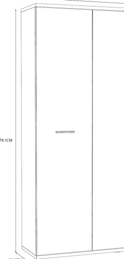 FORTE Mehrzweckschrank »Platzsparend und kompakt, Stauraum« B/H/T 68,9/179,1/34,8 cm