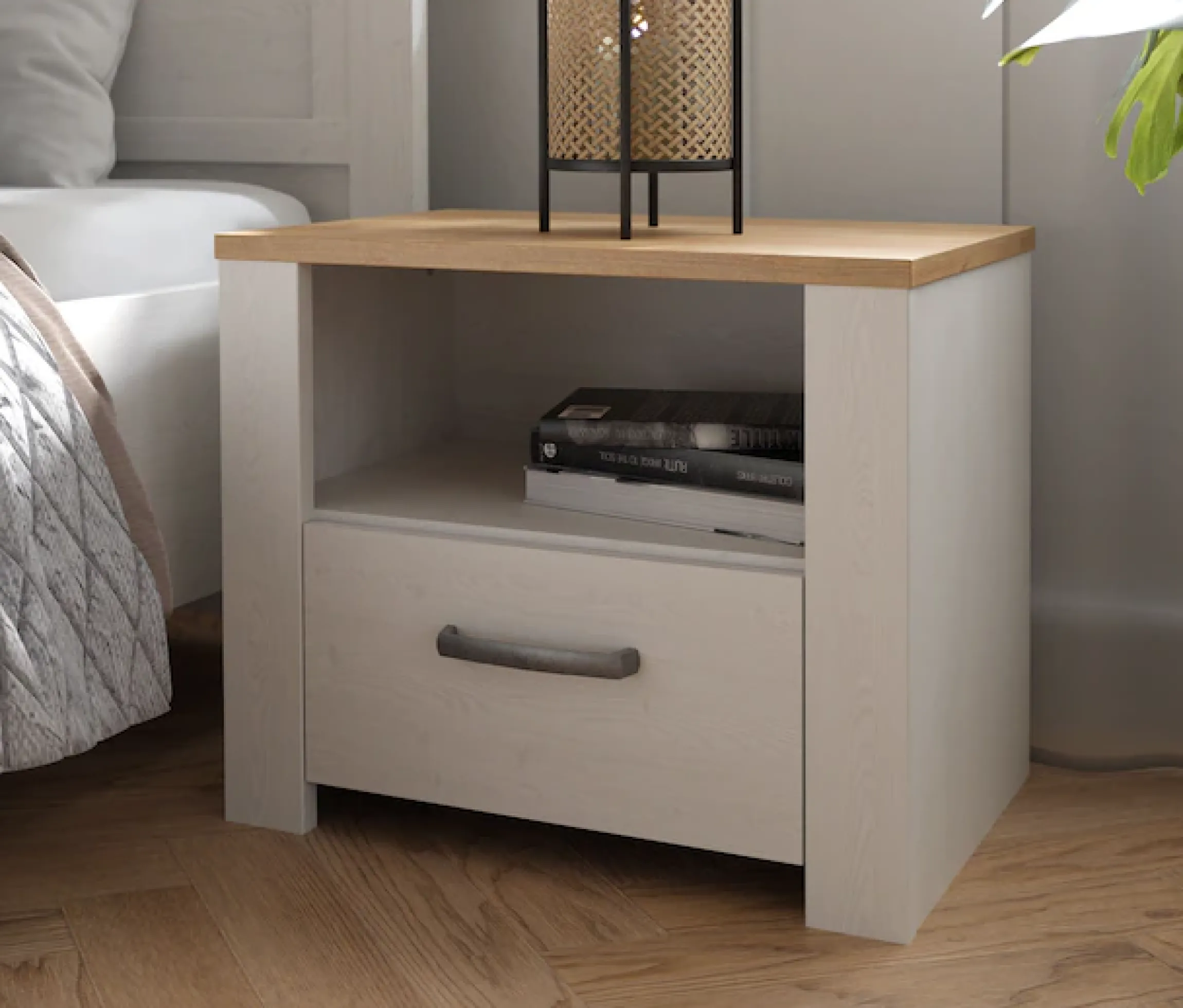FORTE Nachtkommode B/H/T 61,6/52/42 cm , in 2 Dekoren erhältlich