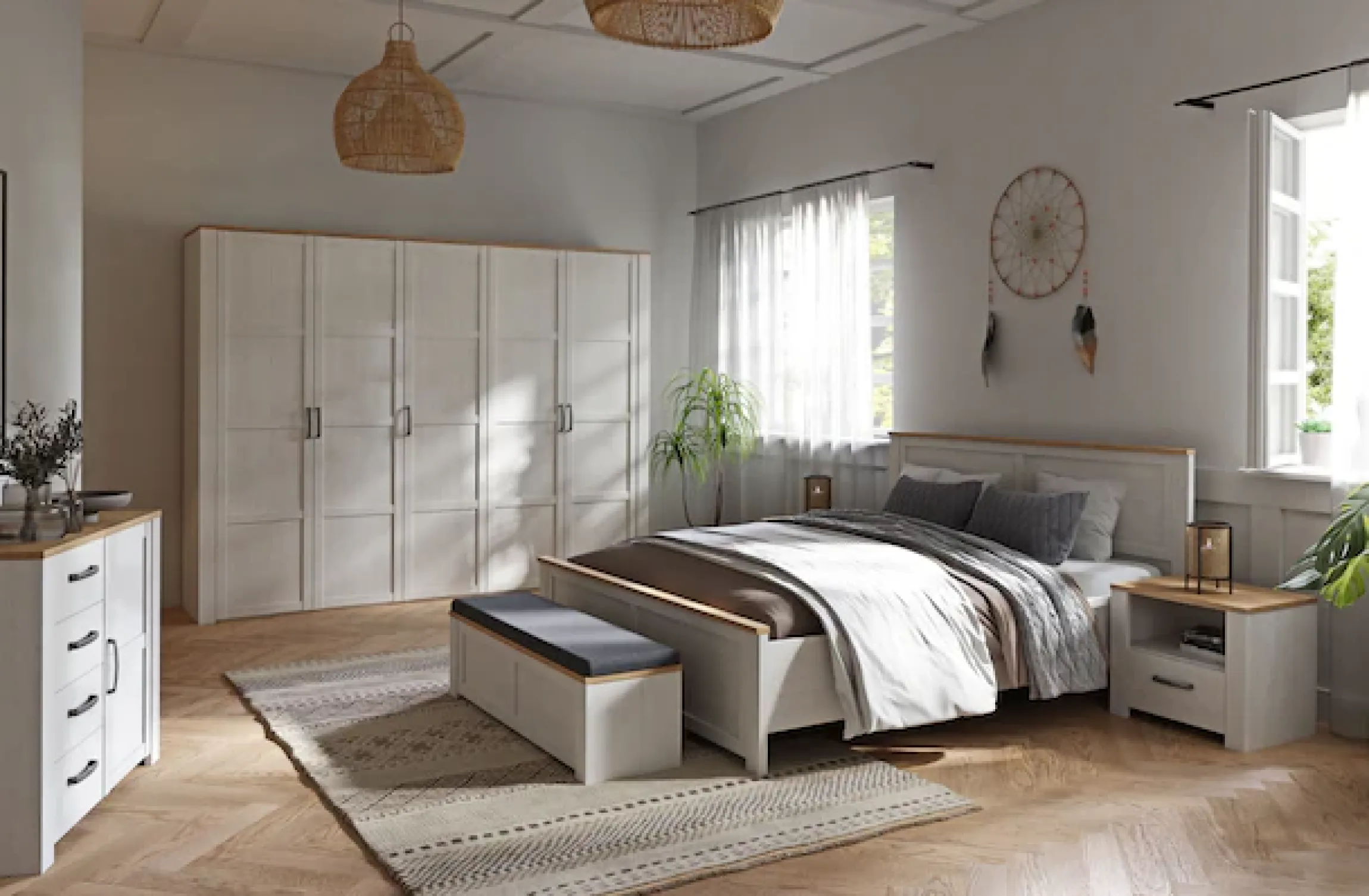 FORTE Nachtkommode B/H/T 61,6/52/42 cm , in 2 Dekoren erhältlich