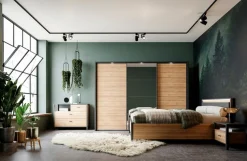 FORTE Nachtkommode »High Rock« mit schwarzem Metallgriff
