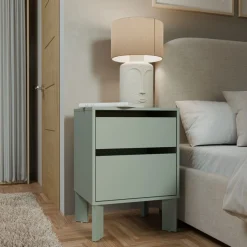 FORTE Nachtkommode »Tahoe Nachtkommode, grifflos,2 Schubkästen« B/H/T 48,2/66,7/41,4 cm