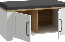 FORTE Polsterbank »Bohol, Garderobenbank mit Sitzpolster, Stauraum« B/H/T 86,5/45/42cm