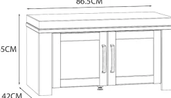 FORTE Polsterbank »Bohol, Garderobenbank mit Sitzpolster, Stauraum« B/H/T 86,5/45/42cm