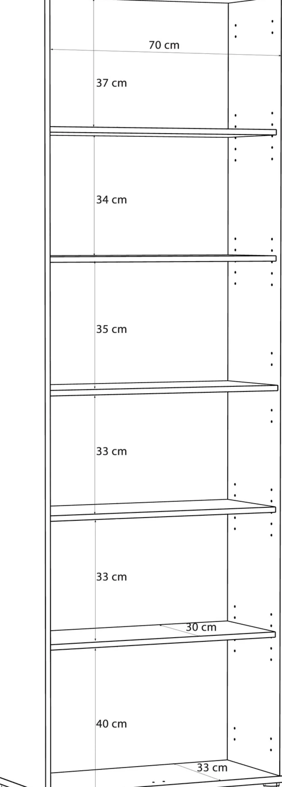 FORTE Regalelement »Trevone« B/H/T 73,7/223,1/34,8 Türen optional bestellbar