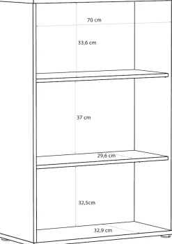 FORTE Regal »Tempra, Mehrzweckregal, Höhe 111,1cm, 2 Ablageböden« Breite 73,7 cm