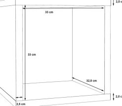 FORTE Regalwürfel »Mauro« Regalwürfel, B/H/T 38,2x38,3x32,9 cm, langlebige Beschichtung