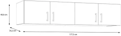 FORTE Schrankaufsatz Schrankaufsatz, Stauraum, 4 Türen, Raumnutzung