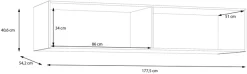 FORTE Schrankaufsatz Schrankaufsatz, Stauraum, 4 Türen, Raumnutzung