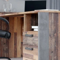FORTE Schreibtisch »Clif« Computertisch mit Schubladen, Industriedesign, Breite 160 cm
