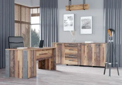 FORTE Schreibtisch »Clif« Computertisch mit Schubladen, Industriedesign, Breite 160 cm