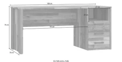 FORTE Schreibtisch »Clif« Computertisch mit Schubladen, Industriedesign, Breite 160 cm