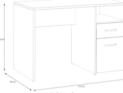 FORTE Schreibtisch »Culgoa« Schreibtisch, Stauraum, Schubkasten, Türe, offenes Fach, pflegeleicht