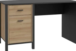 FORTE Schreibtisch »High Rock« mit Tür & Schublade, Industrial-Look, Knieblende, Breite 120 cm