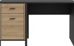 FORTE Schreibtisch »High Rock« mit Tür & Schublade, Industrial-Look, Knieblende, Breite 120 cm