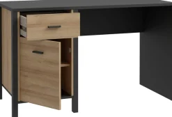 FORTE Schreibtisch »High Rock« mit Tür & Schublade, Industrial-Look, Knieblende, Breite 120 cm