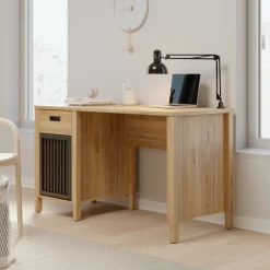 FORTE Schreibtisch »Jytana« B/H/T 125/72,3/56,5 cm, Lamellenfront