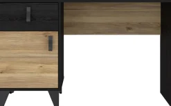 FORTE Schreibtisch »Lya« Schreibtisch, Metallfüße, Griffschlaufen, trendiges Design