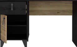 FORTE Schreibtisch »Lya« Schreibtisch, Metallfüße, Griffschlaufen, trendiges Design