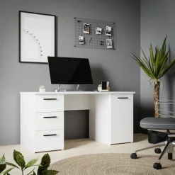 FORTE Schreibtisch »Neuss« mit 3 Schubladen & 1 Tür, funktional, Breite 138 cm