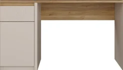 FORTE Schreibtisch »Oak Squere« B/H/T 130/72/51,7cm, Soft Close, Vollauszug