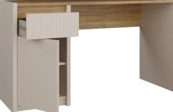 FORTE Schreibtisch »Oak Squere« B/H/T 130/72/51,7cm, Soft Close, Vollauszug
