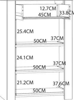 FORTE Schuhkommode »Bohol Schuhschrank, Soft Close, 6 Paar Schuhe« B/H/T 66,7/99,3/42 cm,