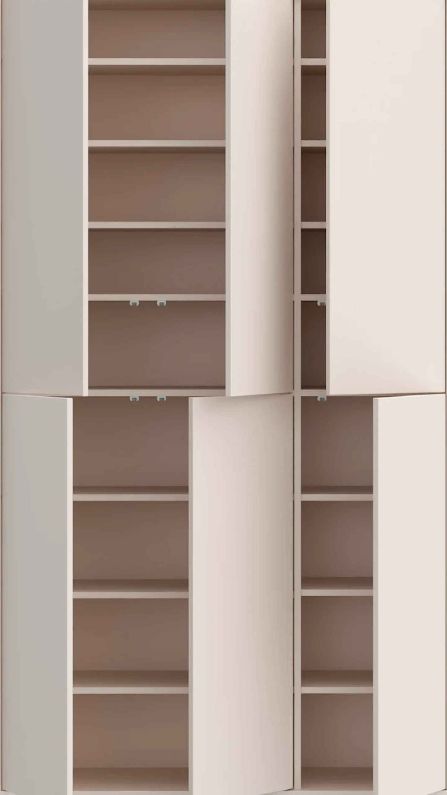 FORTE Schuhschrank »Alice Springs, Schuhschrank, B/H/T 109,2/191,9/34,9 cm, 36 Paar Schuhe« B/H/T 109,2/191,9/34,9 cm,Stauraumschrank, Mehrzweckschrank, (B/H 109cm x 192cm), mit 16 Böden