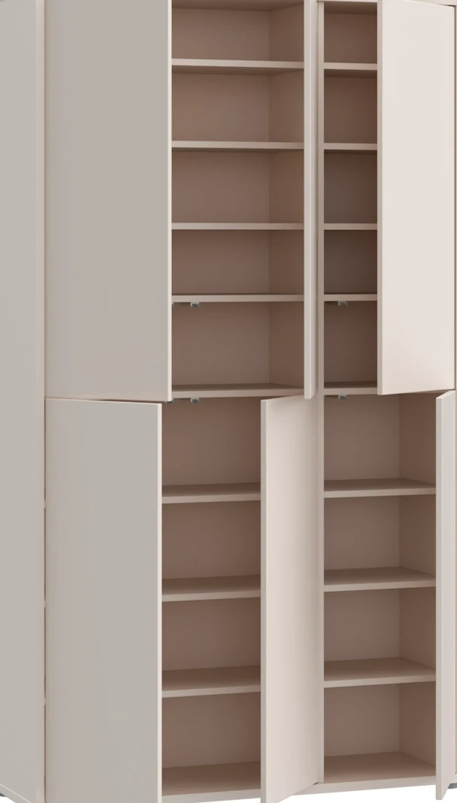 FORTE Schuhschrank »Alice Springs, Schuhschrank, B/H/T 109,2/191,9/34,9 cm, 36 Paar Schuhe« B/H/T 109,2/191,9/34,9 cm,Stauraumschrank, Mehrzweckschrank, (B/H 109cm x 192cm), mit 16 Böden