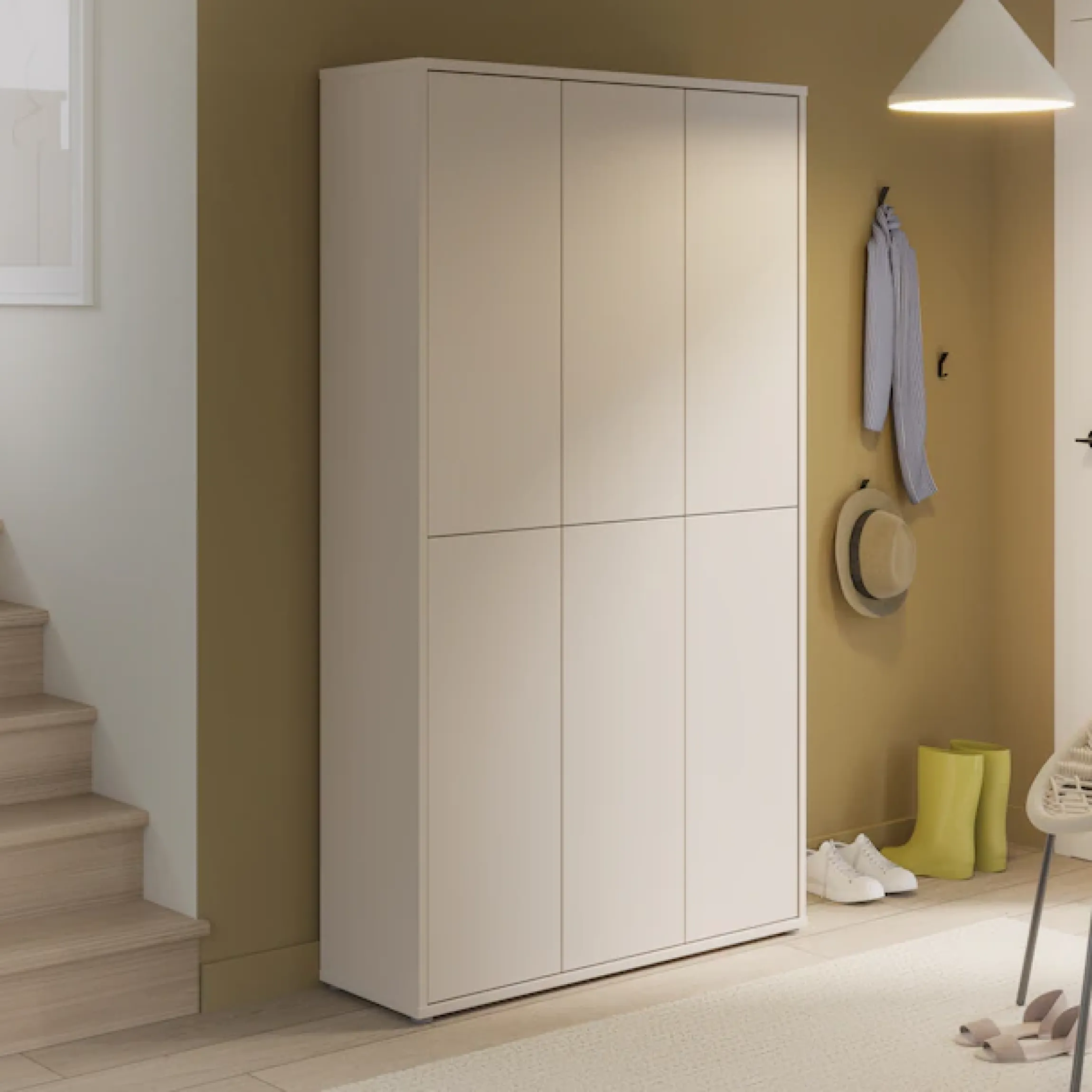 FORTE Schuhschrank »Alice Springs, Schuhschrank, B/H/T 109,2/191,9/34,9 cm, 36 Paar Schuhe« B/H/T 109,2/191,9/34,9 cm,Stauraumschrank, Mehrzweckschrank, (B/H 109cm x 192cm), mit 16 Böden