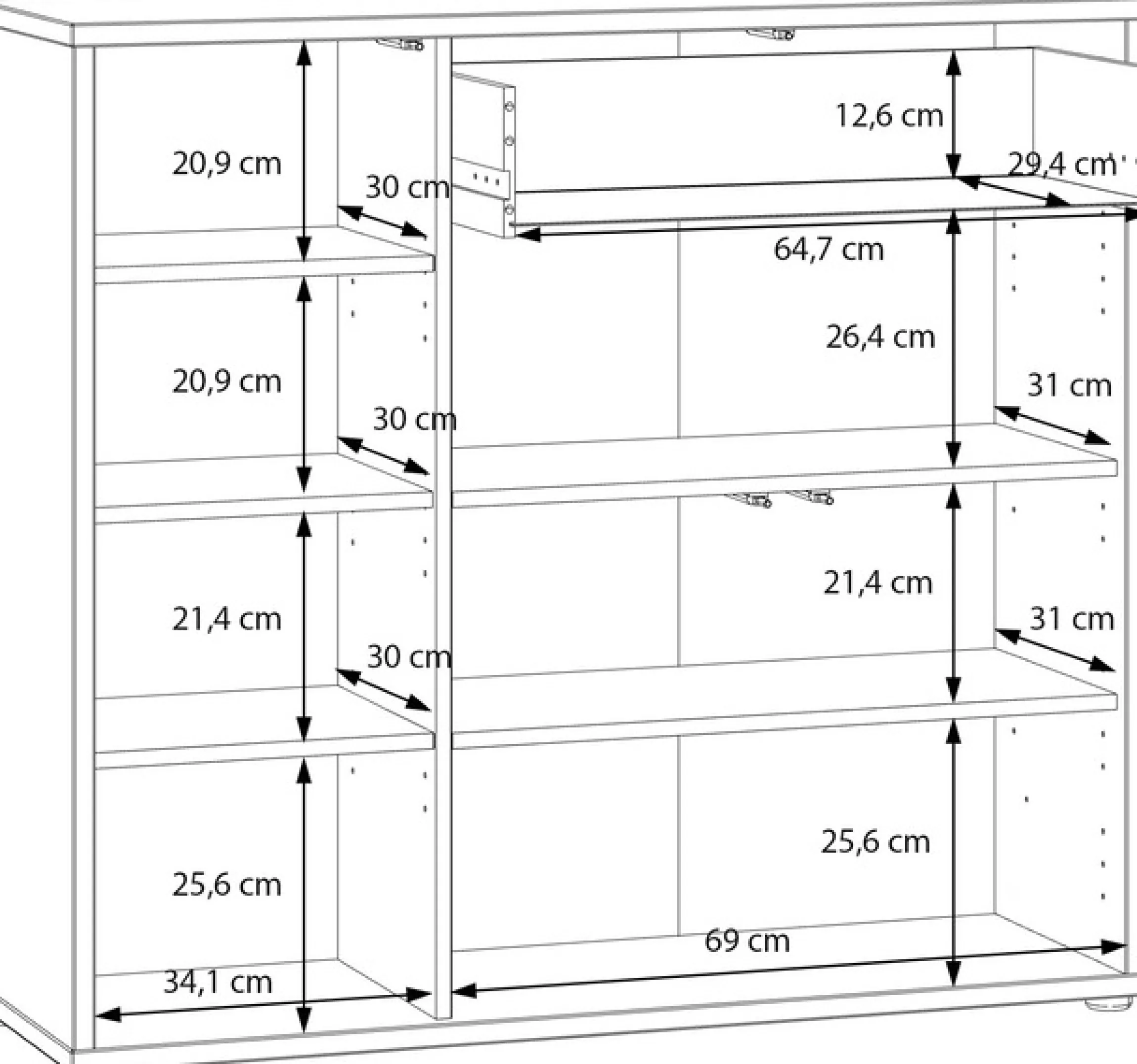 FORTE Schuhschrank »Alice Springs« B/H/T 109,2/99,1/34,9 cm Push to open, 20 Paar Schuhe