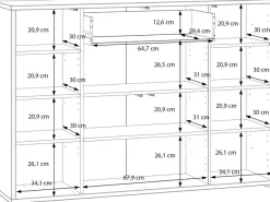 FORTE Schuhschrank »Alice Springs« B/H/T 143,9/99,1/34,9 cm Push to open, 28Paar Schuhe