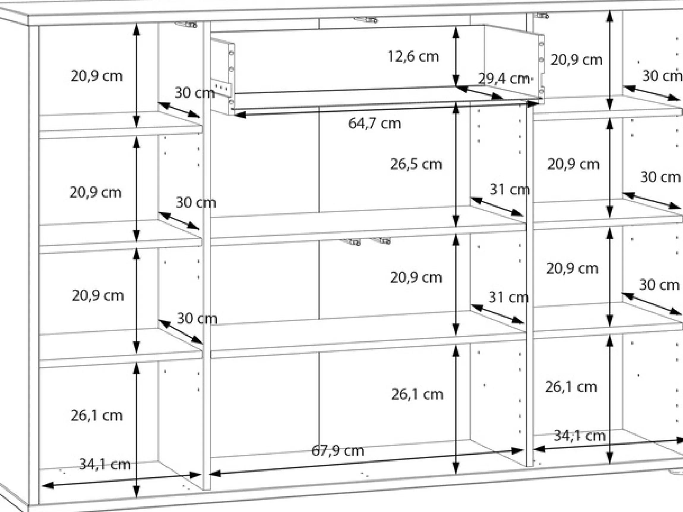 FORTE Schuhschrank »Alice Springs« B/H/T 143,9/99,1/34,9 cm Push to open, 28Paar Schuhe