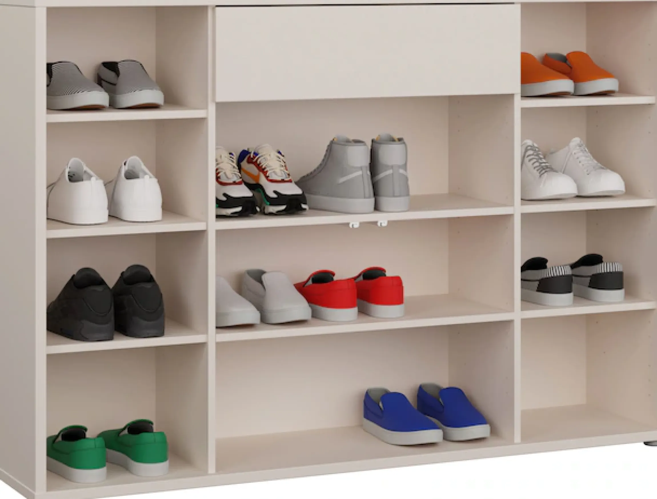 FORTE Schuhschrank »Alice Springs« B/H/T 143,9/99,1/34,9 cm Push to open, 28Paar Schuhe