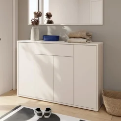 FORTE Schuhschrank »Alice Springs« B/H/T 143,9/99,1/34,9 cm Push to open, 28Paar Schuhe