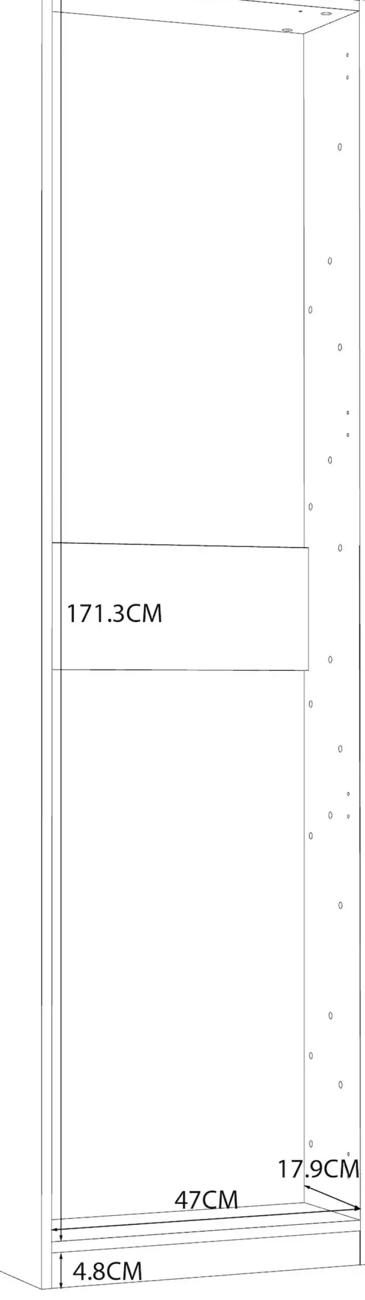 FORTE Schuhschrank »Calma Schuhschrank, Spiegeltüre, 12 Paar Schuhe, Türanschlag wählbar« B/H/T : 50/179,7/20 cm,Schuhschrank mit Spiegeltüre , 180cm hoch, 12 Paar Schuhe