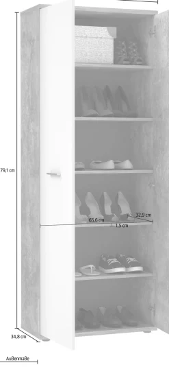 FORTE Schuhschrank »Netty« Höhe ca, 179 cm