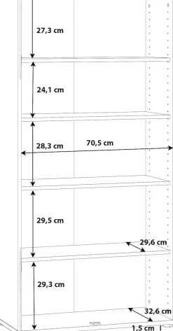 FORTE Schuhschrank »Tempra, Mehrzweckschrank, 2 Türen, Einlegeböden, Höhe 149,5,5 cm« Breite 73,7 cm