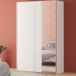 FORTE Schwebetürenschrank »Fittio. Made in Europe, 2 Schiebetüren, modernes Design« Höhe 2,35 mtr, stehende Montage, Spiegel