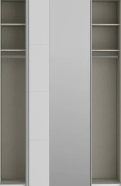 FORTE Schwebetürenschrank »Fittio. Made in Europe, 2 Schiebetüren, modernes Design« Höhe 2,35 mtr, stehende Montage, Spiegel