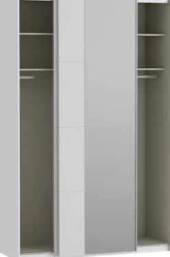 FORTE Schwebetürenschrank »Fittio. Made in Europe, 2 Schiebetüren, modernes Design« Höhe 2,35 mtr, stehende Montage, Spiegel